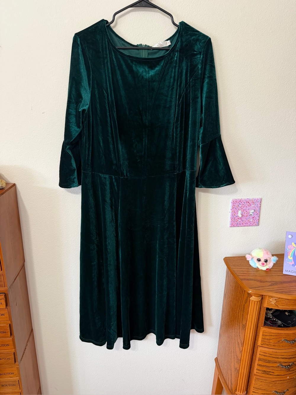 Homrain Emerald Green Velvet dress size 2XL